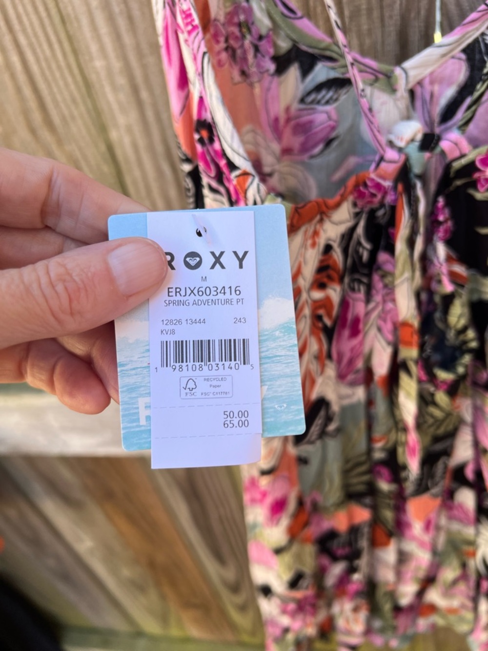 👗Roxy Black Summer fling Floral spaghetti straps dress. - Picture 9 of 12